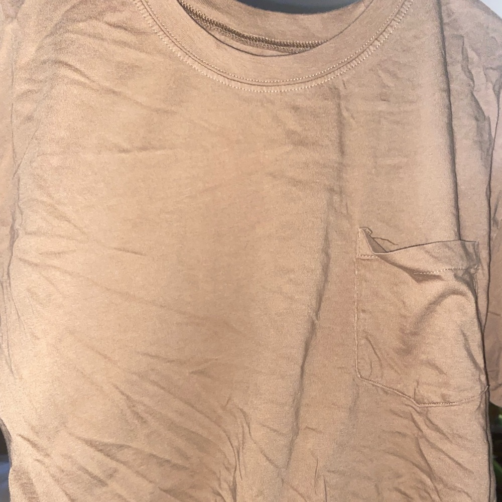 Brown crop top with pocket